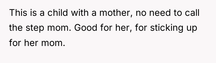 This is a child with a mother, no need to...
