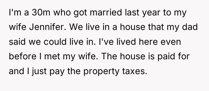 I'm a 30m who got married last year to my...