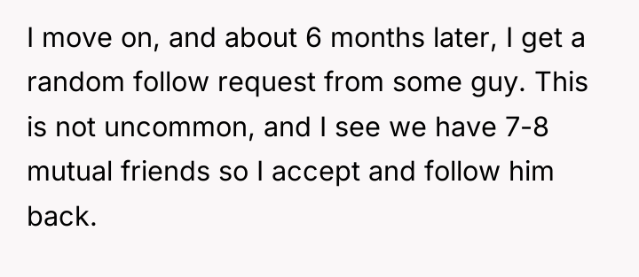 I move on, and about 6 months later, I get...