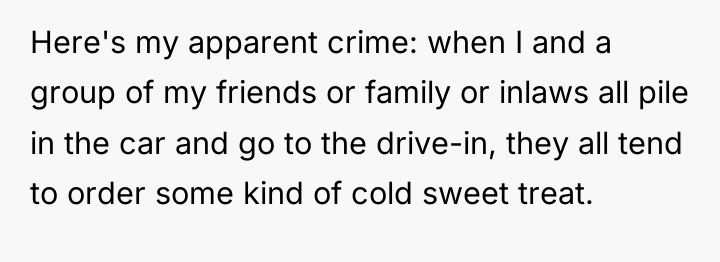 Here's my apparent crime: when I and a group of...