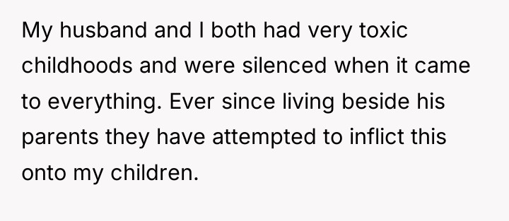 My husband and I both had very toxic childhoods and...