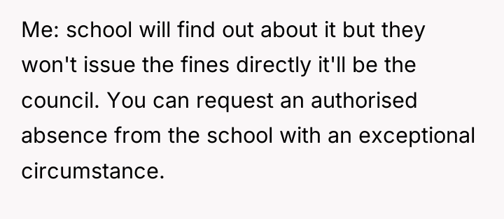 Me: school will find out about it but they won't...