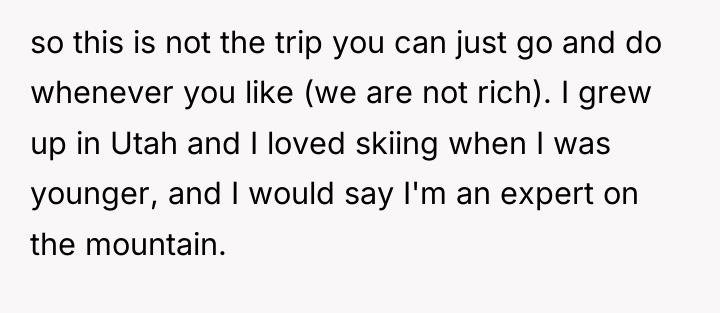 so this is not the trip you can just go...