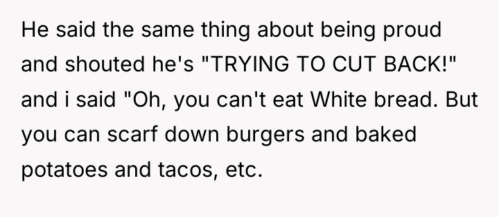 He said the same thing about being proud and shouted...
