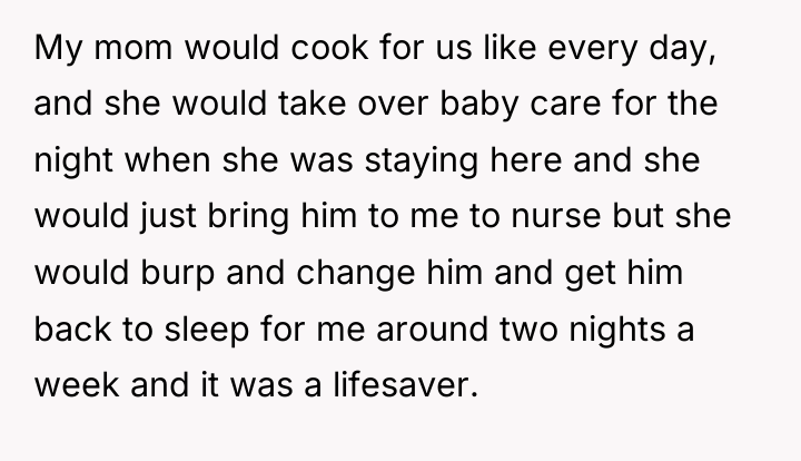 My mom would cook for us like every day, and...