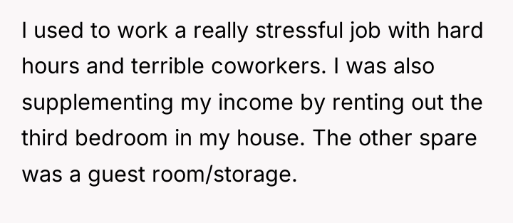 I used to work a really stressful job with hard...