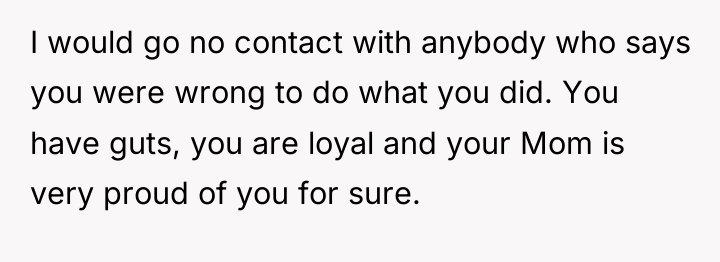 I would go no contact with anybody who says you...