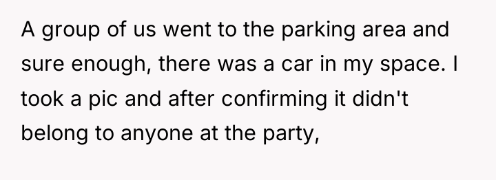 A group of us went to the parking area and...