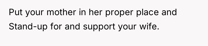 Put your mother in her proper place and Stand-up for...