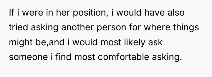 If i were in her position, i would have also...