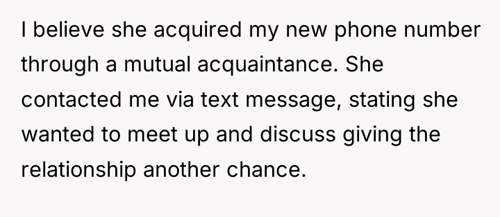 I believe she acquired my new phone number through a...