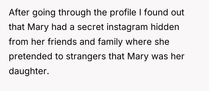 After going through the profile I found out that Mary...