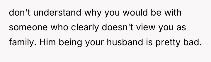 don't understand why you would be with someone who clearly...