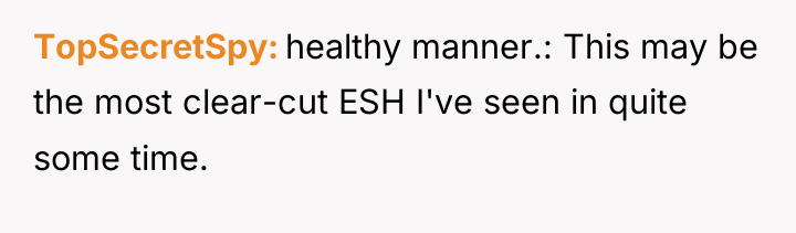TopSecretSpy healthy manner.: This may be the most clear-cut ESH...