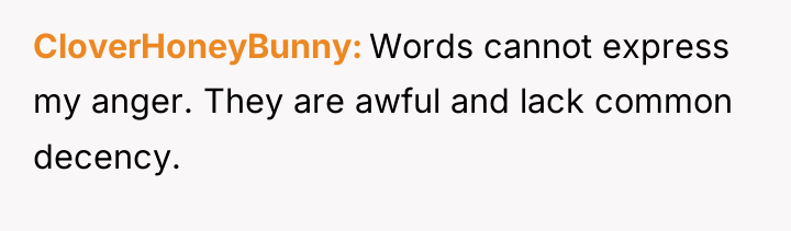 CloverHoneyBunny Words cannot express my anger. They are awful and...