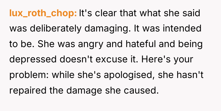 lux_roth_chop It's clear that what she said was deliberately damaging....