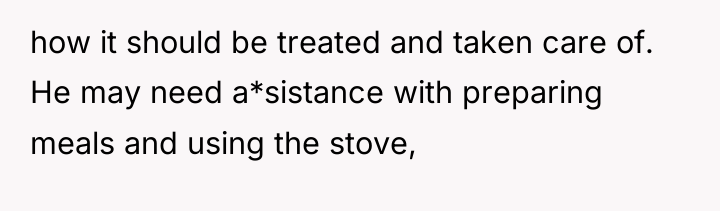 how it should be treated and taken care of. He...