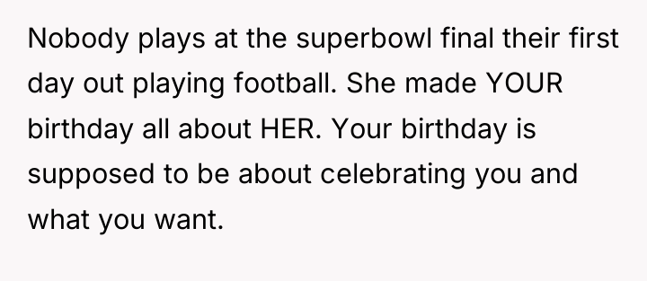 Nobody plays at the superbowl final their first day out...
