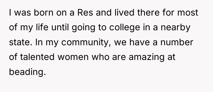 I was born on a Res and lived there for...