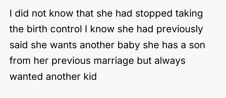 I did not know that she had stopped taking the...