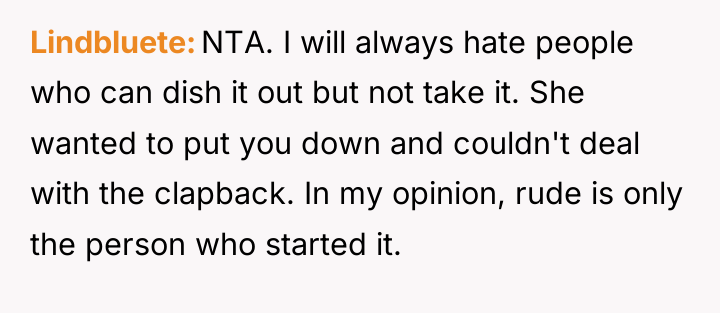 Lindbluete NTA. I will always hate people who can dish...