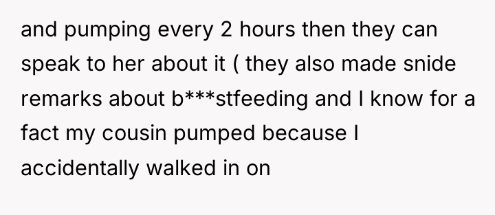 and pumping every 2 hours then they can speak to...