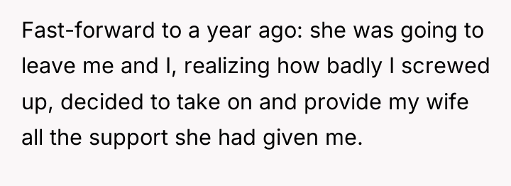 Fast-forward to a year ago: she was going to leave...