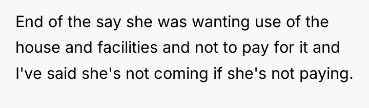 End of the say she was wanting use of the...