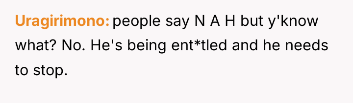 Uragirimono people say N A H but y'know what? No....