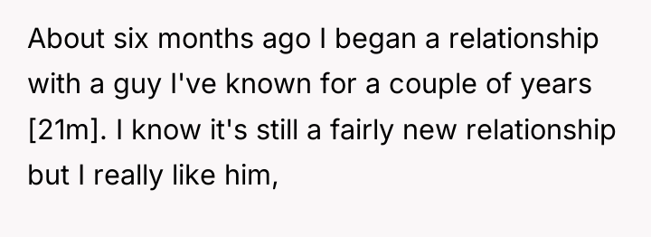About six months ago I began a relationship with a...