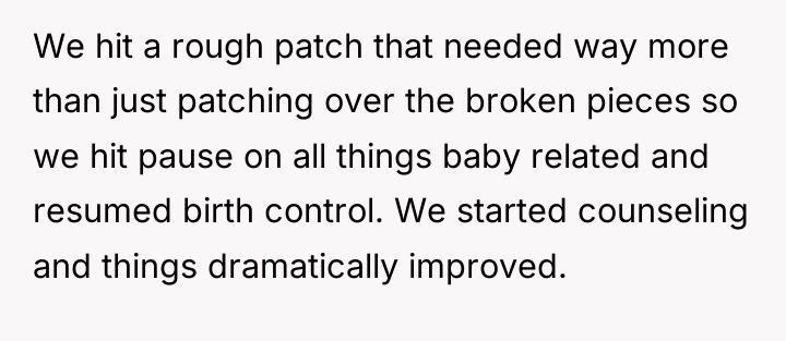 We hit a rough patch that needed way more than...