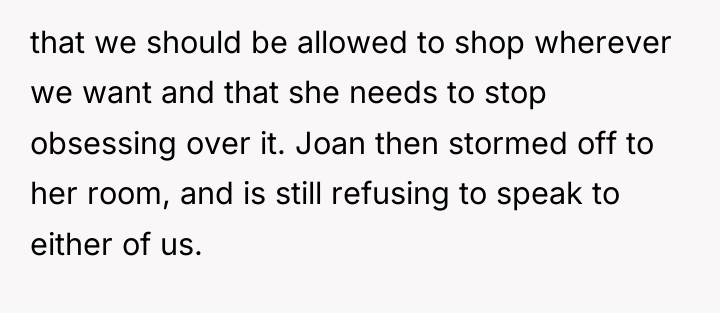 that we should be allowed to shop wherever we want...