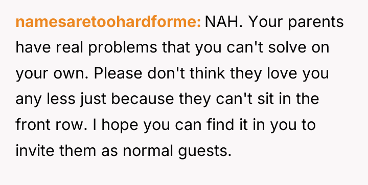 namesaretoohardforme NAH. Your parents have real problems that you can't...