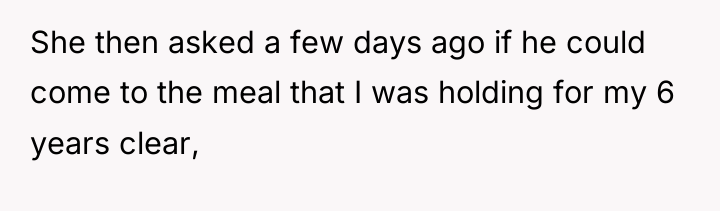 She then asked a few days ago if he could...