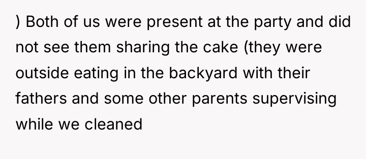 ) Both of us were present at the party and...