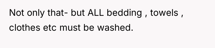 Not only that- but ALL bedding , towels , clothes...