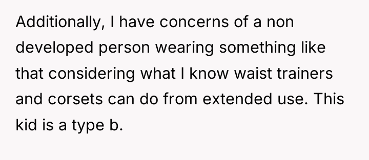 Additionally, I have concerns of a non developed person wearing...