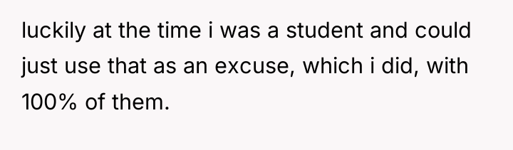 luckily at the time i was a student and could...
