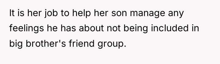 It is her job to help her son manage any...