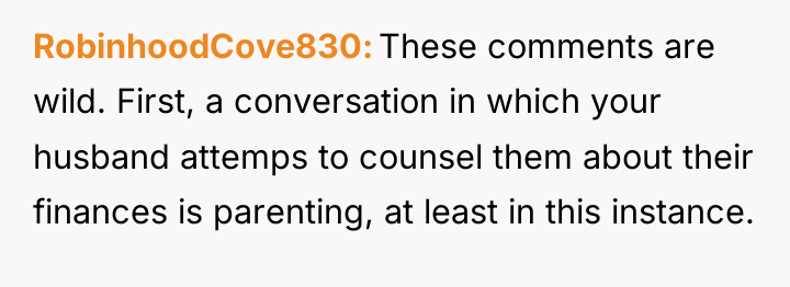 RobinhoodCove830 These comments are wild. First, a conversation in which...