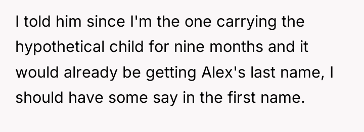I told him since I'm the one carrying the hypothetical...