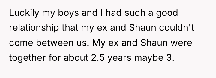 Luckily my boys and I had such a good relationship...