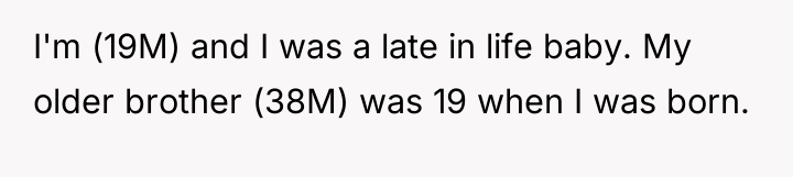 I'm (19M) and I was a late in life baby....