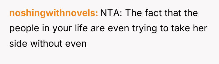 noshingwithnovels NTA: The fact that the people in your life...