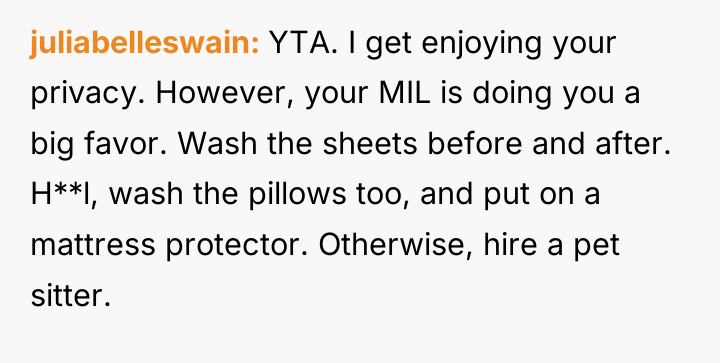 juliabelleswain YTA. I get enjoying your privacy. However, your MIL...