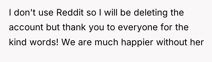 I don't use Reddit so I will be deleting the...