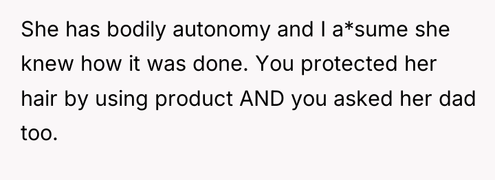She has bodily autonomy and I a*sume she knew how...