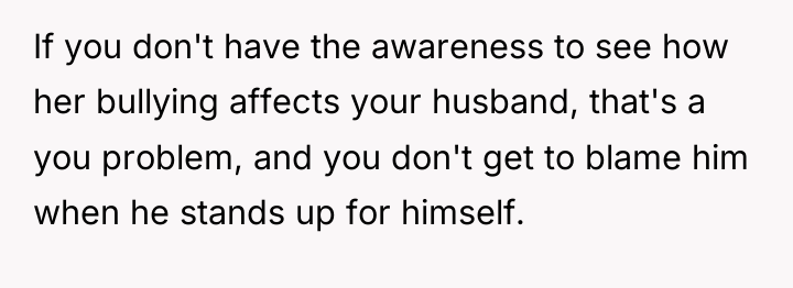 If you don't have the awareness to see how her...