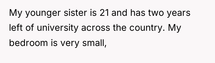 My younger sister is 21 and has two years left...
