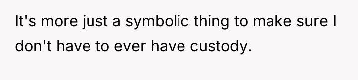It's more just a symbolic thing to make sure I...